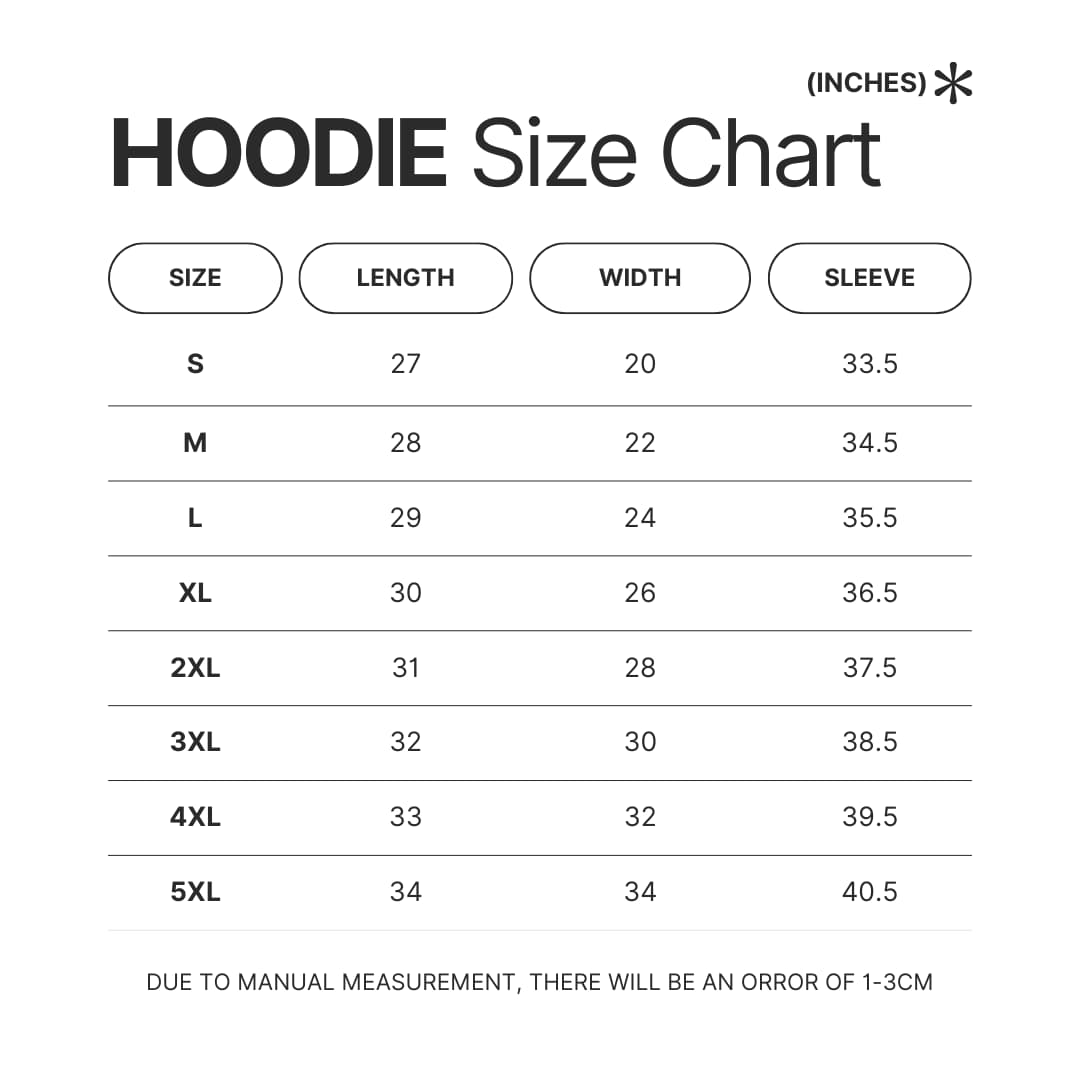 Hoodie Size Chart - Don Toliver UK Shop