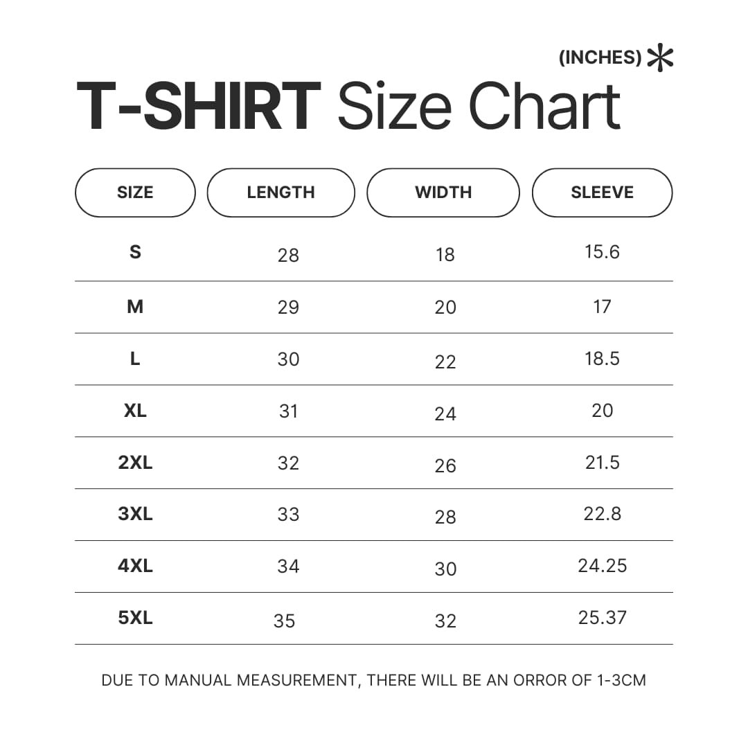 T shirt Size Chart - Don Toliver UK Shop
