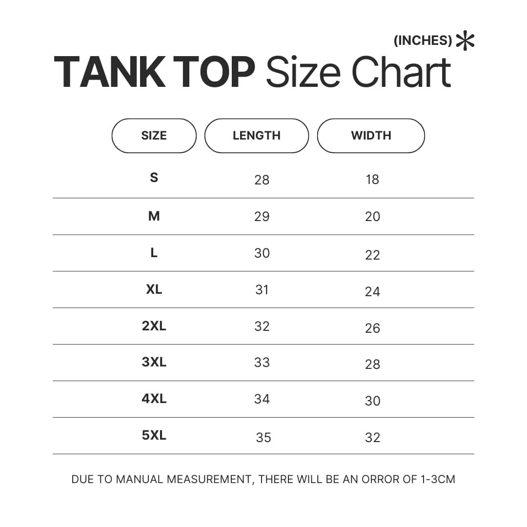 Tank Top Size Chart - Don Toliver UK Shop