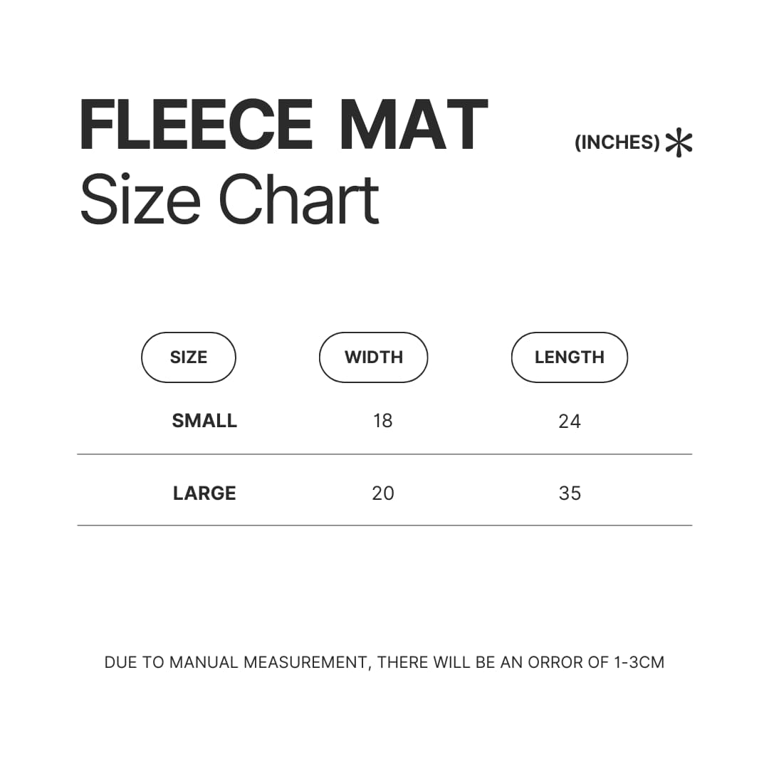 Fleece Mat Size Chart - Don Toliver UK Shop