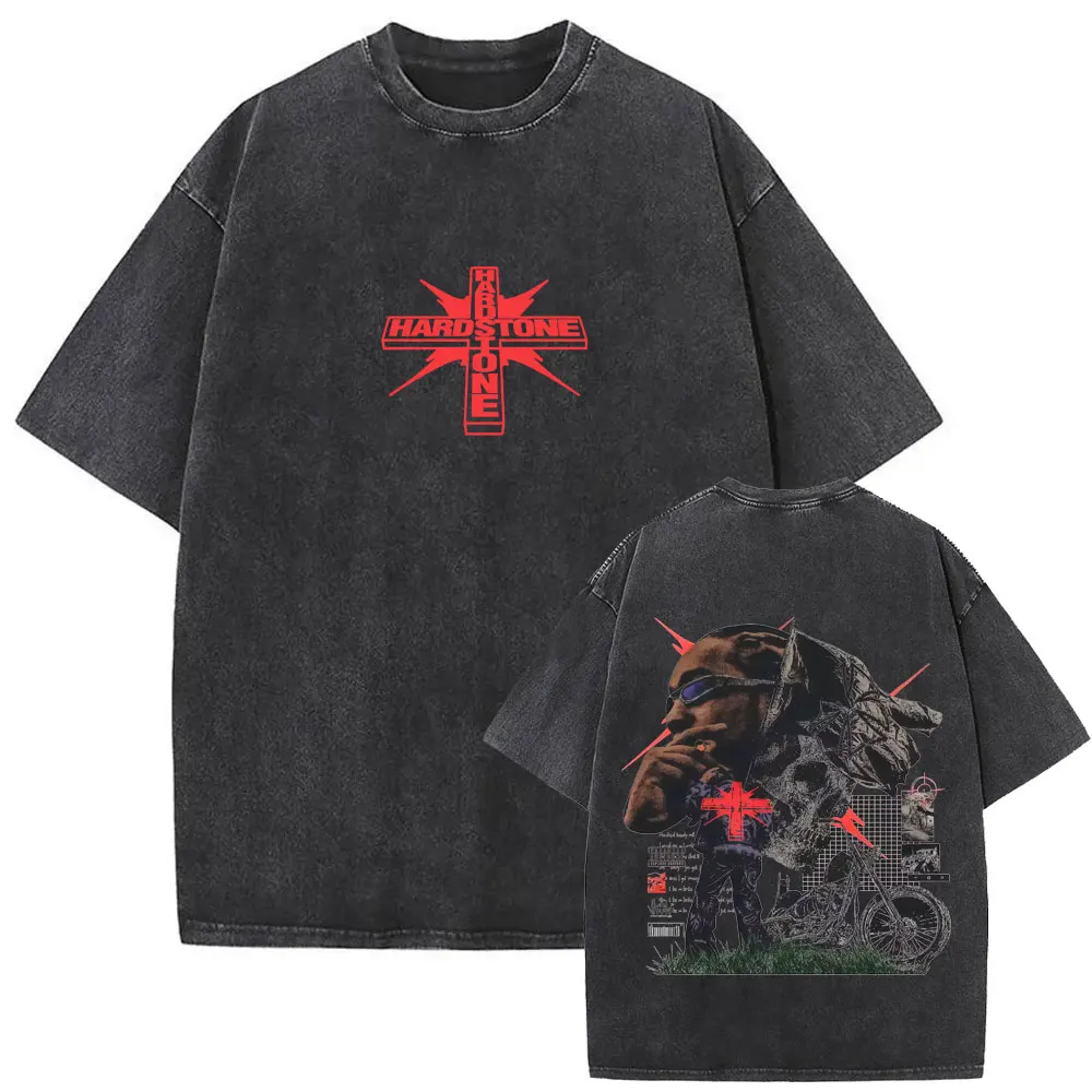 Hardstone Psycho Red Design Rapper Don Toliver Mineral Wash T-shirt