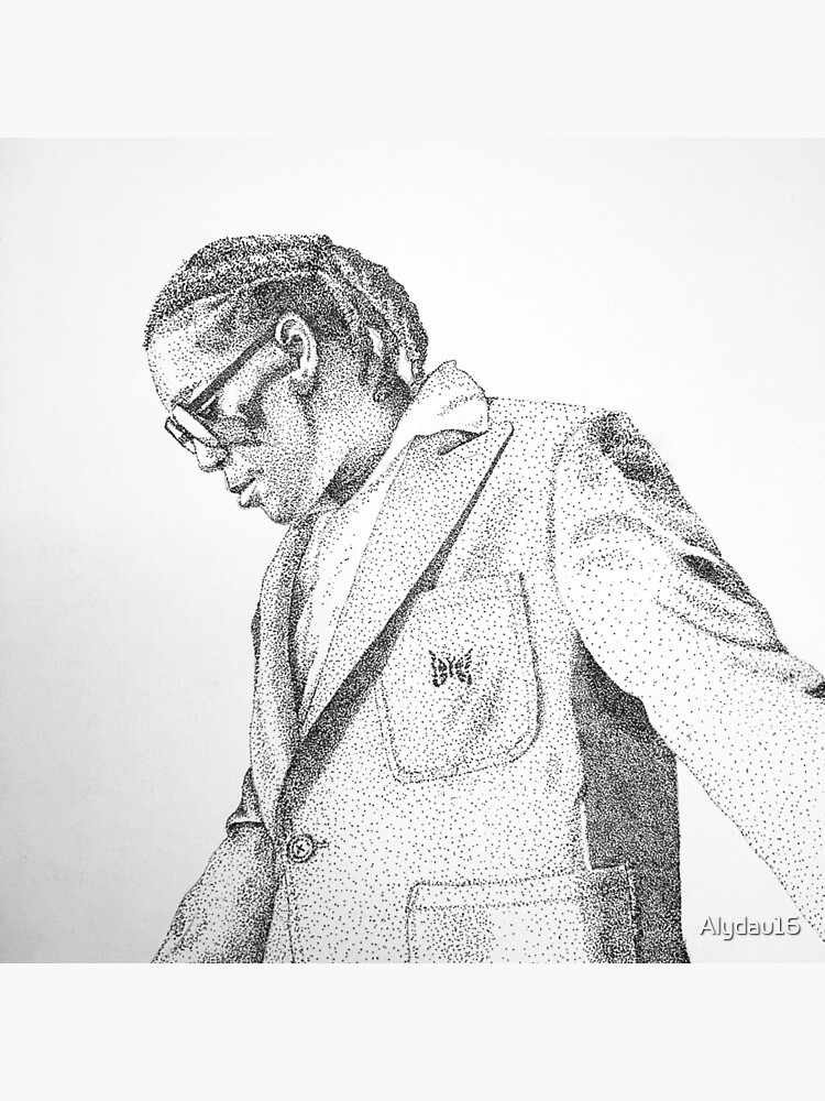 Don Toliver Draw Throw Pillow - Image 2
