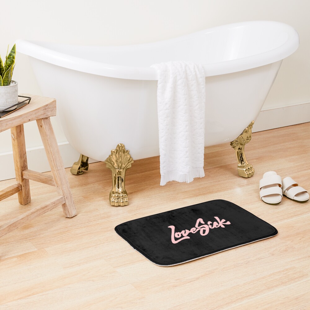 Don Toliver Lovesick Pink Text Bath Mat - Image 2
