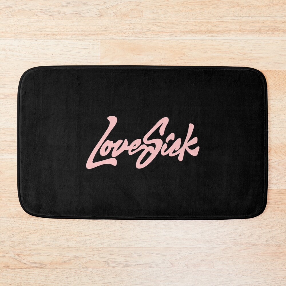 Don Toliver Lovesick Pink Text Bath Mat