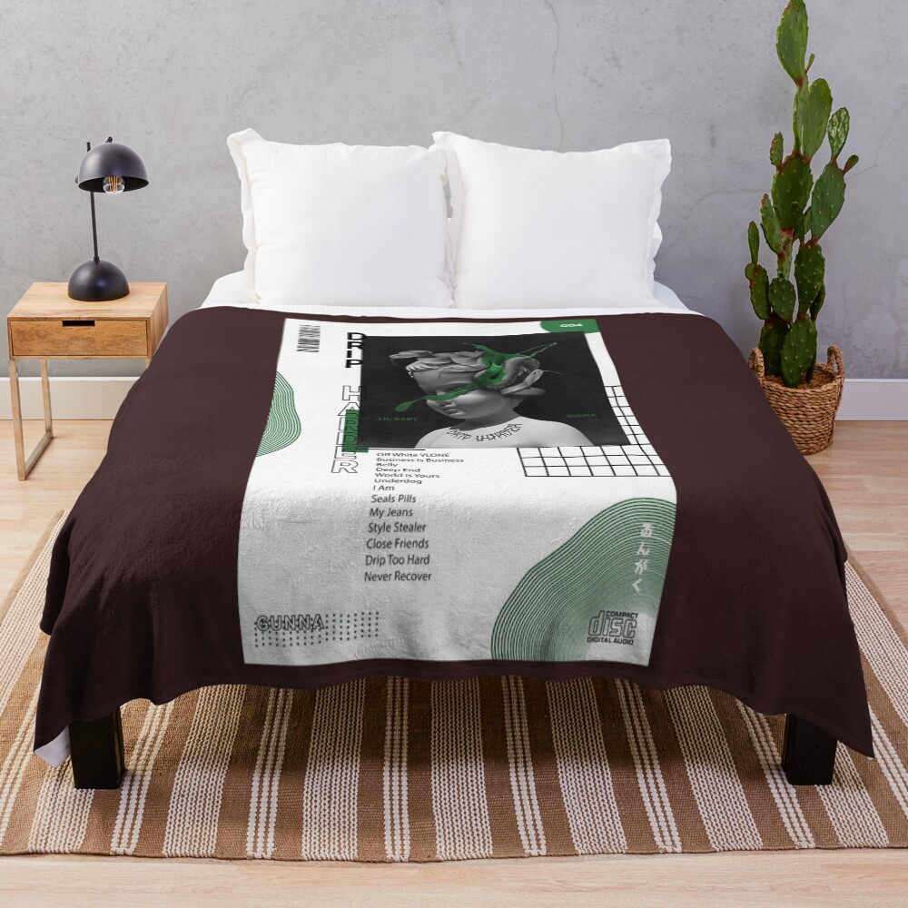 Drip Harder Poster Throw Blanket
