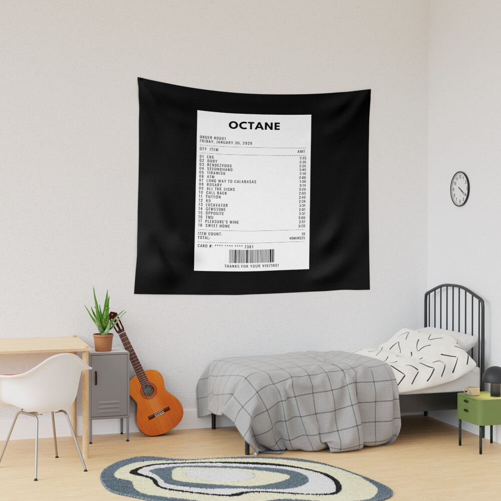 Octane Receipt Tapestry