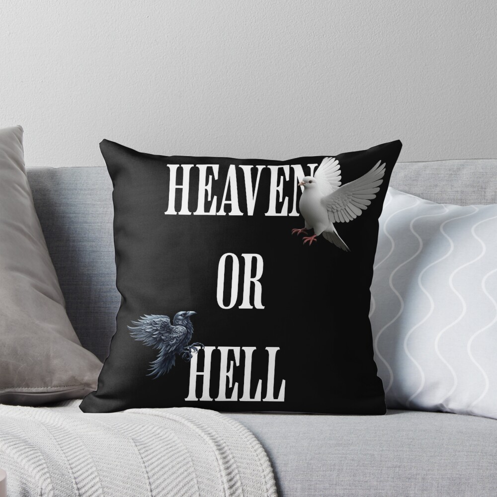 Heaven Or Hell Throw Pillow
